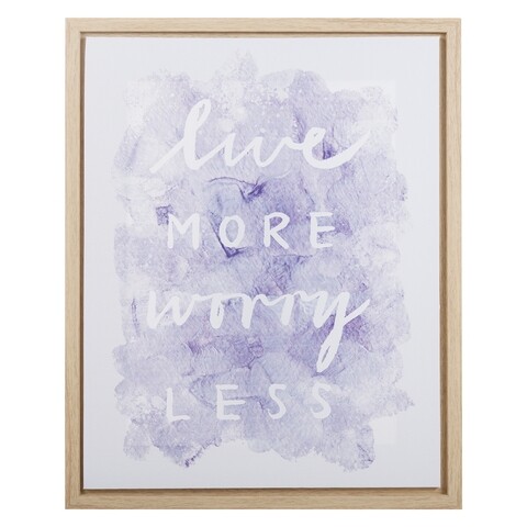 Tablou decorativ Live More, Creaciones Meng, 40x50 cm, canvas/MDF