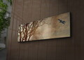 Tablou decorativ cu lumina LED, 3090İACT-65, PÂNZĂ DIN PIELE ÎNTOARSĂ, 30 x 90 cm, Multicolor