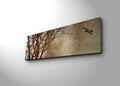 Tablou decorativ cu lumina LED, 3090İACT-65, PÂNZĂ DIN PIELE ÎNTOARSĂ, 30 x 90 cm, Multicolor