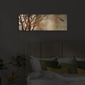 Tablou decorativ cu lumina LED, 3090İACT-65, PÂNZĂ DIN PIELE ÎNTOARSĂ, 30 x 90 cm, Multicolor