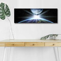 Tablou decorativ cu lumina LED, 3090NASA-019, PÂNZĂ DIN PIELE ÎNTOARSĂ, 30 x 90 cm, Multicolor