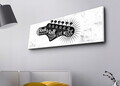 Tablou decorativ cu lumina LED, 3090MDACT-002, PÂNZĂ DIN PIELE ÎNTOARSĂ, 30 x 90 cm, Multicolor