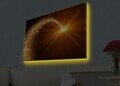 Tablou decorativ cu lumina LED, 4570HDACT-046, PÂNZĂ DIN PIELE ÎNTOARSĂ, Dimensiune: 45 x 70 cm, Multicolor