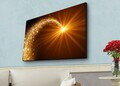 Tablou decorativ cu lumina LED, 4570HDACT-046, PÂNZĂ DIN PIELE ÎNTOARSĂ, Dimensiune: 45 x 70 cm, Multicolor