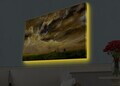 Tablou decorativ cu lumina LED, 4570HDACT-049, PÂNZĂ DIN PIELE ÎNTOARSĂ, Dimensiune: 45 x 70 cm, Multicolor