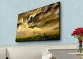 Tablou decorativ cu lumina LED, 4570HDACT-049, PÂNZĂ DIN PIELE ÎNTOARSĂ, Dimensiune: 45 x 70 cm, Multicolor