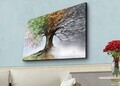 Tablou decorativ cu lumina LED, 4570HDACT-052, PÂNZĂ DIN PIELE ÎNTOARSĂ, Dimensiune: 45 x 70 cm, Multicolor