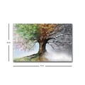 Tablou decorativ cu lumina LED, 4570HDACT-052, PÂNZĂ DIN PIELE ÎNTOARSĂ, Dimensiune: 45 x 70 cm, Multicolor