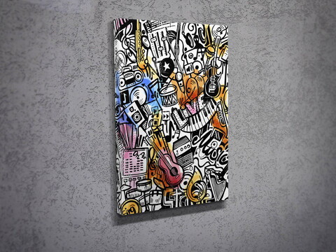 Tablou decorativ, DC035, Canvas, 30 x 40 cm, Multicolor