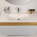 Dulap de baie cu chiuvetă și oglindă (2 Pieces), Hanah Home, Armonie, PAL, Alb