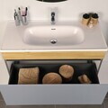 Dulap de baie cu chiuvetă și oglindă (2 Pieces), Hanah Home, Armonie, PAL, Gri deschis
