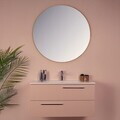 Dulap de baie cu chiuvetă și oglindă (2 Pieces), Hanah Home, Seninătate, PAL, Roz