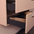 Dulap de baie cu chiuvetă și oglindă (2 Pieces), Hanah Home, Seninătate, PAL, Roz