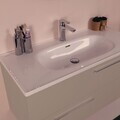 Dulap de baie cu chiuvetă și oglindă (2 Pieces), Hanah Home, Seninătate, PAL, Maro deschis