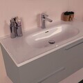 Dulap de baie cu chiuvetă și oglindă (2 Pieces), Hanah Home, Seninătate, PAL, Gri