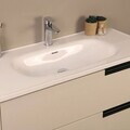 Dulap de baie cu chiuvetă și oglindă (2 Pieces), Hanah Home, Septembrie, FINISAJ LAC MDF, Crem