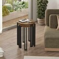 Set masute 3 piese, Hanah Home, Palma, PAL, Nuc / Negru