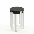 Set masute 3 piese, Hanah Home, Palma, PAL, Alb/Negru