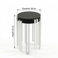 Set masute 3 piese, Hanah Home, Palma, PAL, Alb/Negru