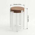 Set masute 3 piese, Hanah Home, Palma, PAL, Nuc/Alb