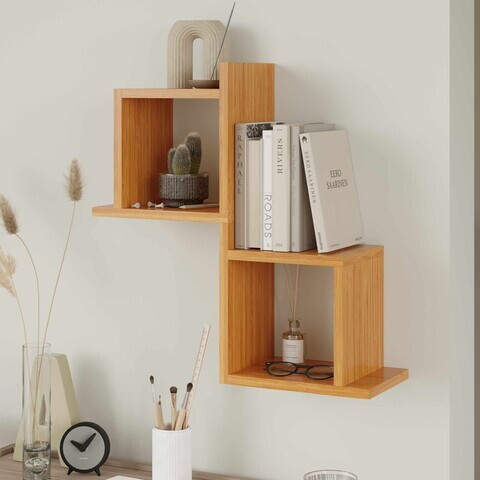 Raft de perete, Hanah Home, Capri 2, 58.2x60x20 cm, PAL, Natural
