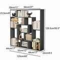 Corp biblioteca, Hanah Home, Granada, 125x128.5x22 cm, PAL, Alb