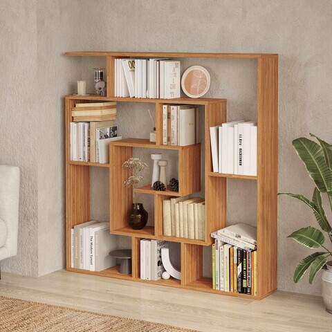Corp biblioteca, Hanah Home, Granada, 125x128.5x22 cm, PAL, Natural