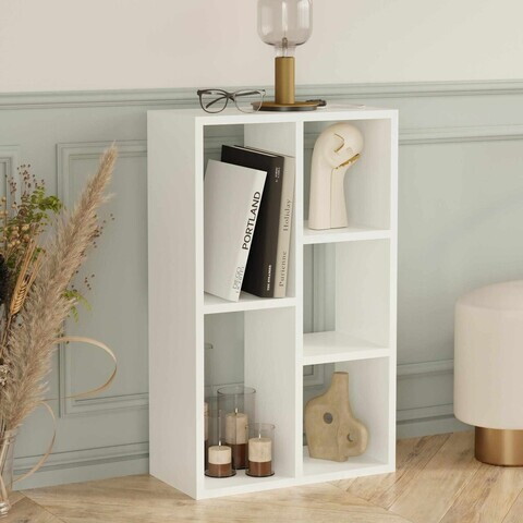 Corp biblioteca, Hanah Home, Monaco, 49x81x23.5 cm, PAL, Alb