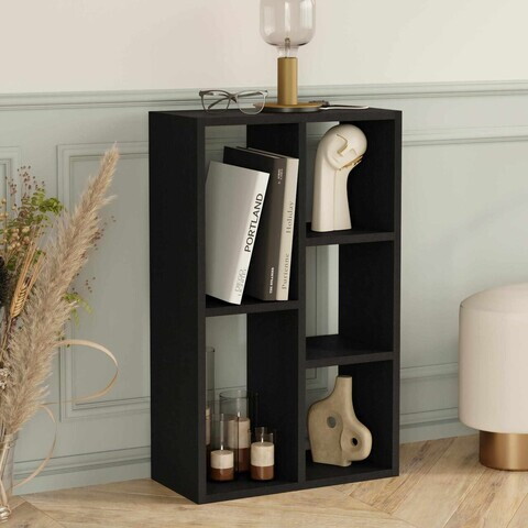Corp biblioteca, Hanah Home, Monaco, 49x81x23.5 cm, PAL, Negru