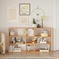 Corp biblioteca, Hanah Home, Aruba, 165x89x30 cm, PAL, Natural/Alb