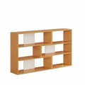 Corp biblioteca, Hanah Home, Aruba, 165x89x30 cm, PAL, Natural/Alb
