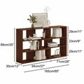 Corp biblioteca, Hanah Home, Aruba, 165x89x30 cm, PAL, Natural/Alb