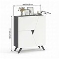 Pantofar, Hanah Home, Venice, 80x89x32 cm, PAL, Alb / Antracit
