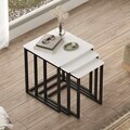 Set masute 3 piese, Hanah Home, Dublin, PAL, Alb