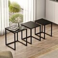 Set masute 3 piese, Hanah Home, Dublin, PAL, Negru