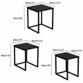 Set masute 3 piese, Hanah Home, Dublin, PAL, Negru