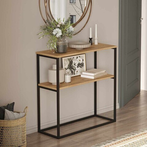 Consola, Hanah Home, Oslo, 91x90x35 cm, PAL, Natural