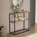 Consola, Hanah Home, Oslo, 91x90x35 cm, PAL, Natural