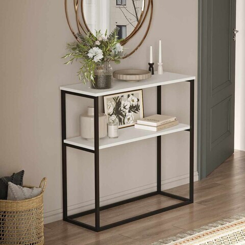 Consola, Hanah Home, Oslo, 91x90x35 cm, PAL, Alb