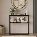 Consola, Hanah Home, Oslo, 91x90x35 cm, PAL, Negru