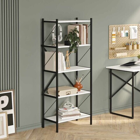 Corp biblioteca, Hanah Home, London, 66x157x34 cm, PAL, Alb