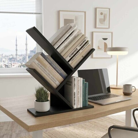 Corp biblioteca, Hanah Home, Tree, 30x40x16 cm, PAL, Negru