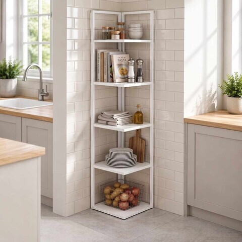 Corp biblioteca, Hanah Home, Wally, 35.8x180.1x35.8 cm, PAL, Alb