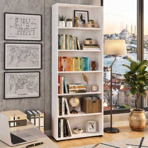 Corp biblioteca, Hanah Home, Skopje, 55x172x20 cm, PAL, Alb