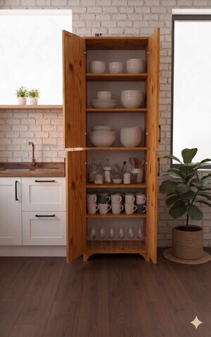 Dulap multifunctional, Hanah Home, Nesto, 70x180x70 cm, PAL, Maro