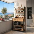 Raft de bucatarie, Hanah Home, Frame, 82x169x39 cm, PAL, Maro