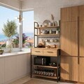 Raft de bucatarie, Hanah Home, Frame, 82x169x39 cm, PAL, Maro
