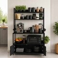Dulap pentru bucatarie, Hanah Home, Sento, 101x160x38 cm, PAL, Negru