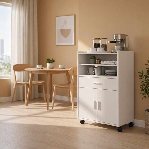 Dulap pentru bucatarie, Hanah Home, Vario, 59x92x40 cm, PAL, Alb