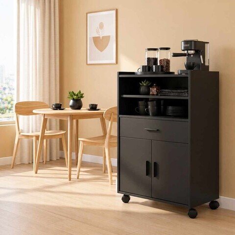 Dulap pentru bucatarie, Hanah Home, Vario, 59x92x40 cm, PAL, Negru